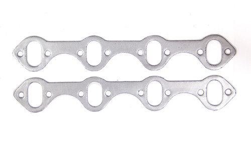 Exhaust Header / Manifold Gasket - 1.125 x 1.843 in Oval Port - Graphite - Small Block Ford - Pair
