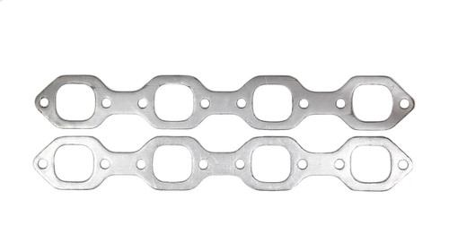 Exhaust Header / Manifold Gasket - 1.750 x 1.625 in Rectangular Port - Graphite - Small Block Ford - Pair