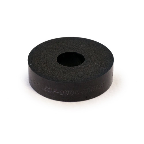 Bump Stop - 5150 Series - Puck - 2 in OD - 0.5 in ID - 0.5 in Tall - Extra Hard - 75 Durometer - Foam - Black - Each Bump Stop - 5150 Series - Puck - 2 in OD - 0.5 in ID - 0.5 in Tall - Extra Hard - 75 Durometer - Foam - Black - Each