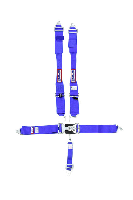 Harness - 5 Point - Latch and Link - SFI 16.1 - 38 in Length - Pull Down Adjust - Bolt-In / Wrap Around - Individual Harness - Blue - Kit Harness - 5 Point - Latch and Link - SFI 16.1 - 38 in Length - Pull Down Adjust - Bolt-In / Wrap Around - Individual Harness - Blue - Kit