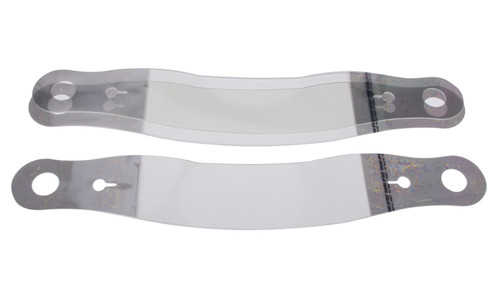 Helmet Shield Tear Off - Xstack 10 - 2 mm Thick - 11.5 in Center to Center - Plastic - Clear - Simpson / HJC / OMP / Zamp Helmets - Set of 30