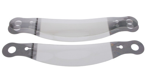 Helmet Shield Tear Off - Xstack 10 - 2 mm Thick - 12.375 in Center to Center - Plastic - Clear - Bell / Champion / G-Force / Pyrotect / RaceQuip / RCI Helmets - Set of 30