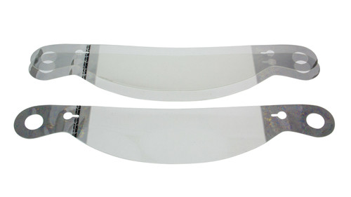 Helmet Shield Tear Off - Xstack 10 - 2 mm Thick - 11.875 in Center to Center - Plastic - Clear - Impact Helmets - Set of 30
