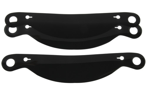Helmet Shield Tear Off - Xstack - 4 mm Thick - 11.875 in Center to Center - Plastic - Smoked - Impact Helmets - Set of 3