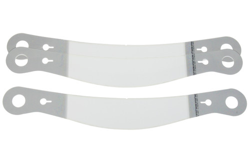 Helmet Shield Tear Off - Perimeter Seal - 2 mm Thick - 12.875 in Center to Center - Plastic - Clear - Bell Helmets - Set of 30