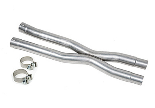 Exhaust X-Pipe - 2.5 in Diameter - Stainless - Natural - Ford Coyote - Ford Mustang 2015-17 - Each