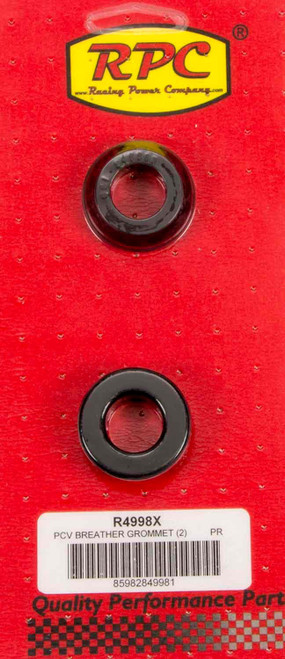 PCV Grommet - 0.75 in ID - 1.25 in OD - 0.625 in Thick - Rubber - Black - Pair