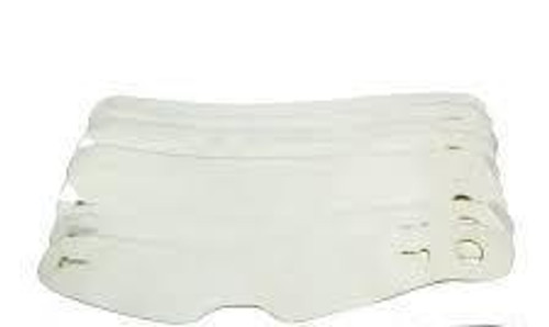 Helmet Shield Tear Off - 2 mm Thick - 12.25 in Center to Center - Plastic - RaceQuip Vesta Series Helmets - Set of 20