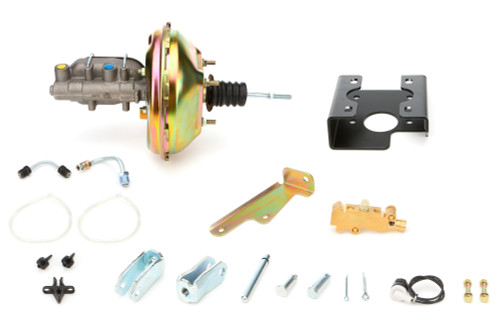 Master Cylinder and Booster - 1.125 in Bore - Dual Integral Reservoir - 11 in OD - Dual Diaphragm - Low Rise Booster Bracket - Steel - Cadmium Plated - GM Fullsize Truck 1967-72 - Kit Master Cylinder and Booster - 1.125 in Bore - Dual Integral Reservoir - 11 in OD - Dual Diaphragm - Low Rise Booster Bracket - Steel - Cadmium Plated - GM Fullsize Truck 1967-72 - Kit