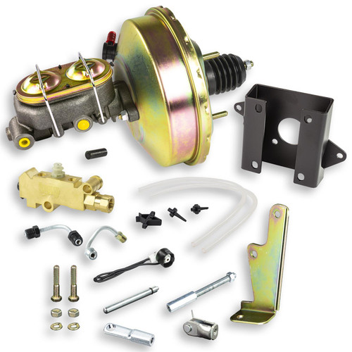 Master Cylinder and Booster - 1.125 in Bore - Dual Integral Reservoir - 9 in OD - Single Diaphragm - Cast Iron - GM Fullsize Truck 1960-62 - Kit Master Cylinder and Booster - 1.125 in Bore - Dual Integral Reservoir - 9 in OD - Single Diaphragm - Cast Iron - GM Fullsize Truck 1960-62 - Kit