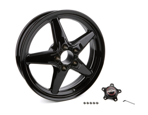 Wheel - 92 Drag Star Bracket Racer Ford - 17 x 4.5 in - 1.750 in Backspace - 5 x 4.50 in Bolt Pattern - Aluminum - Black Paint - Each