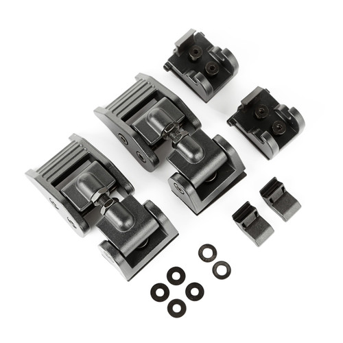 Hood Latch Kit - XHD - Mounting Hardware Included - Aluminum - Black Powder Coat - Jeep Wrangler JL 2018 - Kit