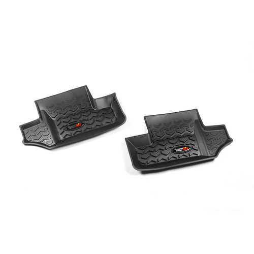 Floor Liner - All Terrain - 2nd Row - Plastic - Black - Jeep Wrangler JK 2007-18 - Pair