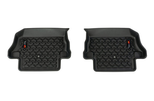Floor Liner - All Terrain - 2nd Row - Plastic - Black - Jeep Wrangler JL 2018-19 - Pair