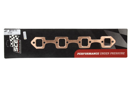 Exhaust Header / Manifold Gasket - Pro Copper - 1.200 x 1.470 in Rectangular Port - Copper - Small Block Ford - Pair