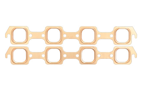 Exhaust Header / Manifold Gasket - Pro Copper - 1.600 x 1.775 in Square Port - Copper - Brodix T1F Head - Small Block Ford - Pair