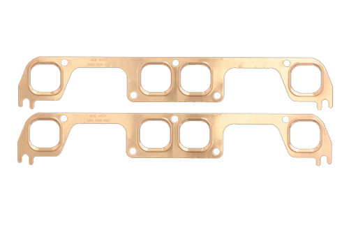 Exhaust Header / Manifold Gasket - Pro Copper - 1.600 x 1.750 in Port - Copper - AJPE / All Pro Brodix 12 Degree Heads - Small Block Chevy - Pair