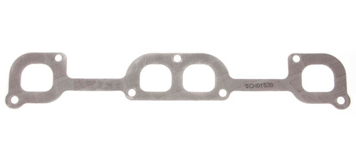 Exhaust Header / Manifold Gasket - 1.750 x 1.520 in D Port - Steel Core Graphite - Small Block Chevy - Each