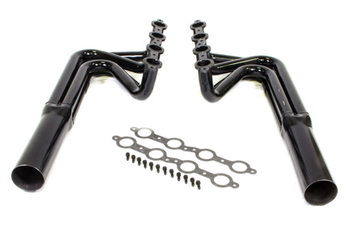 Headers - Sprint - 1.75 in Primary - 3.5 in Collector - Gaskets / Hardware Included - Steel - Black Paint - GM LS-Series - Pair Headers - Sprint - 1.75 in Primary - 3.5 in Collector - Gaskets / Hardware Included - Steel - Black Paint - GM LS-Series - Pair