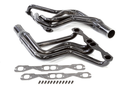 Headers - Street Stock - 1.625 in Primary - 3 in Collector - Gaskets / Hardware Included - Steel - Black Paint - 602 Crate - Small Block Chevy - GM A-Body / F-Body / G-Body - Pair Headers - Street Stock - 1.625 in Primary - 3 in Collector - Gaskets / Hardware Included - Steel - Black Paint - 602 Crate - Small Block Chevy - GM A-Body / F-Body / G-Body - Pair