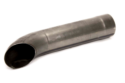 Exhaust Tip - Clamp-On - 3 in Inlet - 3 in Round Outlet - 15.5 in Long - Single Wall - Cut Edge - Angled Cut - Turnout Style - Steel - Natural - Each