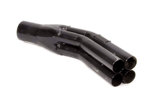 Collector - 30 Degree - Slip-On - 4 x 1.625 in Primary Tubes - 3 in Outlet - 18 in Long - Steel - Black Paint - Each