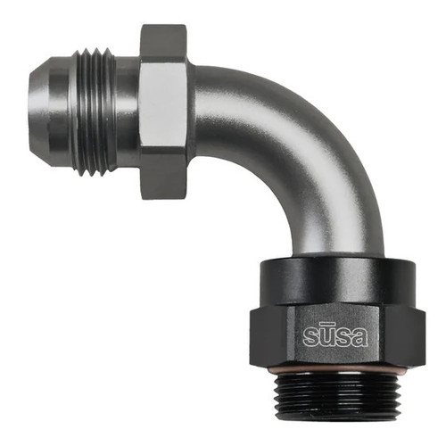Fitting - Adapter - ProLine - 22 mm x 1.5 Male to 6 AN Male - Aluminum - Black Anodized - Each