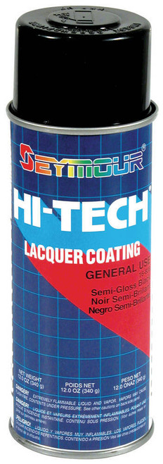 Paint - HI TECH - Acrylic Lacquer - Semi-Gloss Black - 12 oz Aerosol - Each