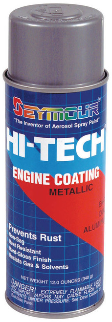 Paint - HI TECH ENGINE - High Temperature - Alkyd Enamel - Aluminum - 16 oz Aerosol - Each