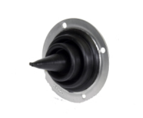 Firewall Grommet - 1 Hole - 2 in OD - 0.04 in Thick - Pointed - Aluminum / Rubber - Black / Natural - Each Firewall Grommet - 1 Hole - 2 in OD - 0.04 in Thick - Pointed - Aluminum / Rubber - Black / Natural - Each