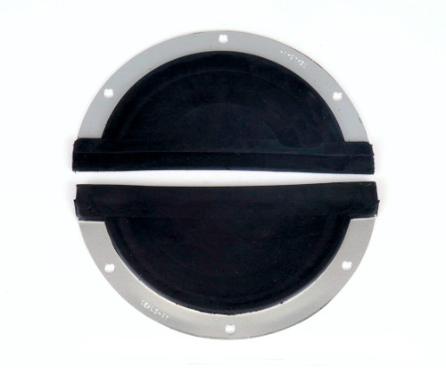 Firewall Grommet - 1 Split Hole - 4.5 in OD - Blank - 0.125 in Thick - Flat - Aluminum / Rubber - Black / Natural - Each
