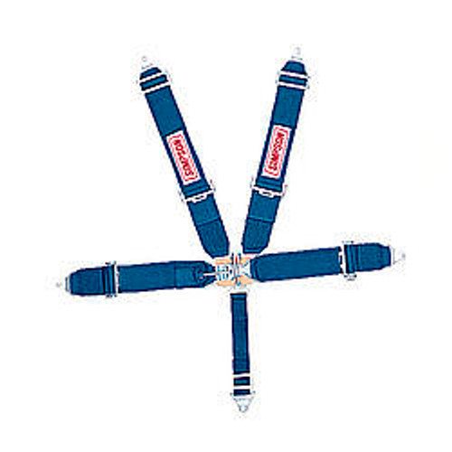 Harness - 5 Point - Latch and Link - SFI 16.1 - Pull Up Adjust - Bolt-In / Wrap Around - Individual Harness - Blue - Kit