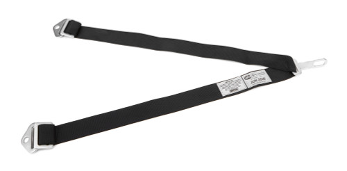 Anti-Submarine Harness - Latch and Link - SFI 16.1 - 1.75 in Width - Bolt-In / Wrap Around - V-Type Harness - Black - Kit