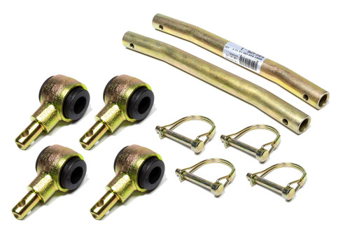 End Link - Rubber Bushings / Sleeves / Bolts / Nuts / Washers - 3-1/2 to 6 in Lift - Steel / Rubber - Cadmium / Black - Jeep Wrangler YJ 1986-96 - Kit
