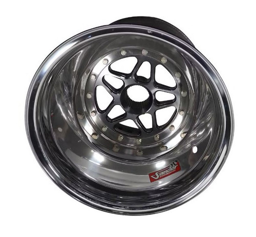 Wheel - 15 x 17 in - 6.000 in Backspace - 42 Spline - Beadlock - Aluminum - Polished - Each