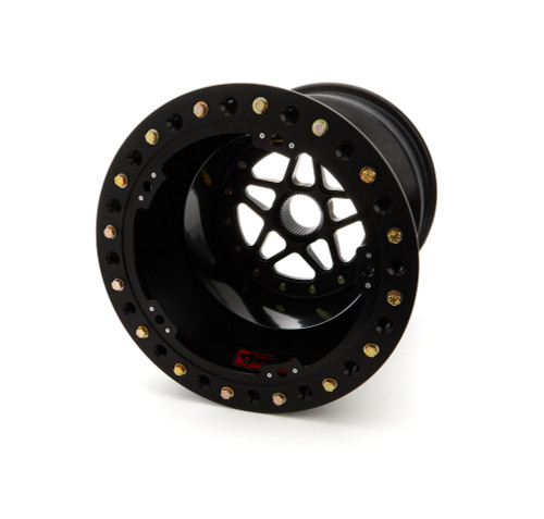 Wheel - 15 x 17 in - 6.000 in Backspace - 42 Spline - Beadlock - Aluminum - Black Anodized - Each