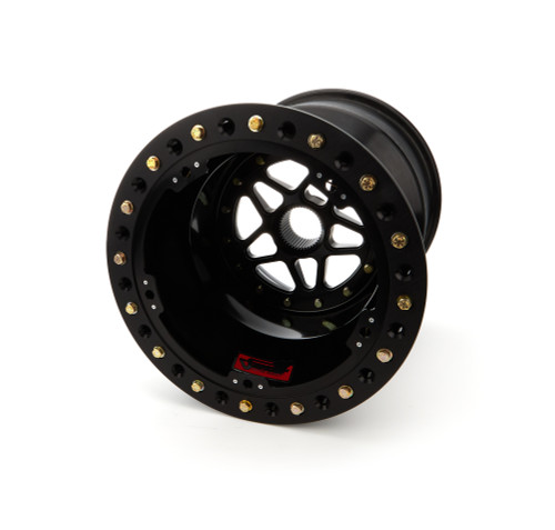 Wheel - 15 x 17 in - 7.000 in Backspace - 42 Spline - Beadlock - Aluminum - Black Anodized - Each