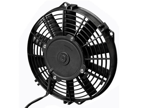 Electric Cooling Fan - Low Profile - 9 in Fan - Pusher - 590 CFM - 12V - Straight Blade - 9.75 in Square - 2 in Thick - Plastic - Each
