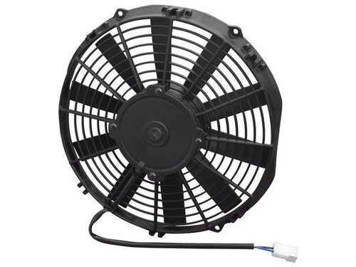 Electric Cooling Fan - Medium Profile - 11 in Fan - Pusher - 932 CFM - 12V - Straight Blade - 12.25 x 11.75 in - 2.5 in Thick - Plastic - Each