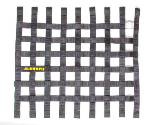 Window Net - SFI 27.1 - FIA Approved - 1 in Webbing - 18.5 x 24 in Rectangle - Black - Each