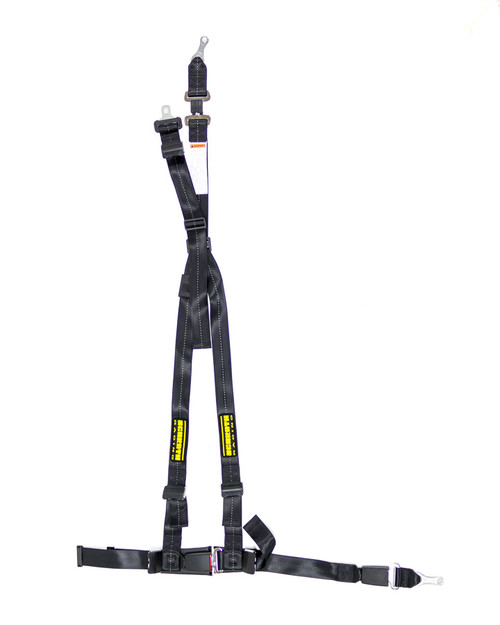 Harness - QuickFit - 4 Point - Driver Side - Buckle - DOT Approved - Pull Down Adjust - Bolt-In - Black - Ford Mustang 2005-16 - Kit