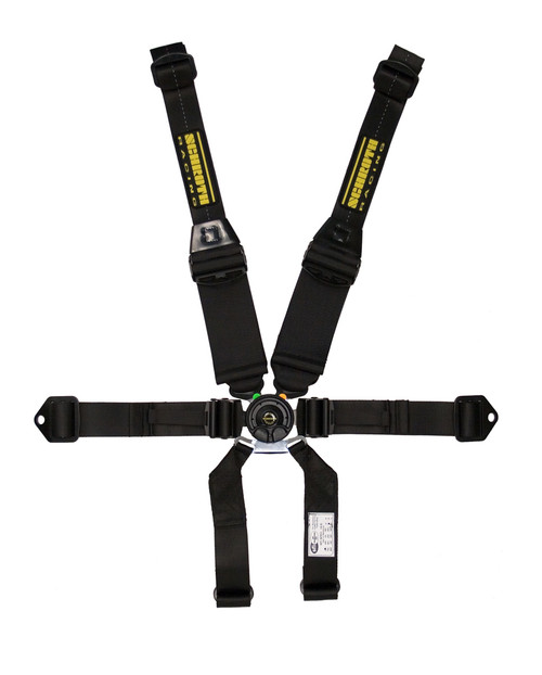 Harness - Profi II - 6 Point - Camlock - SFI 16.5 - Pull Up Adjust - Clip-In / Wrap Around - Individual Harness - HANS Ready - Black - Kit