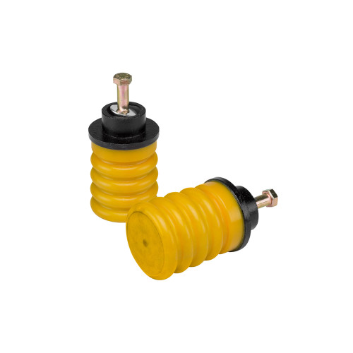 Bump Stop - SumoSprings - OEM Style - 2.6 in OD - 3.4 in Tall - Bolt-On - Front - Polyurethane - Yellow - 0 to 3 in Lift - Jeep Wrangler JK / JL 2007-21 - Pair