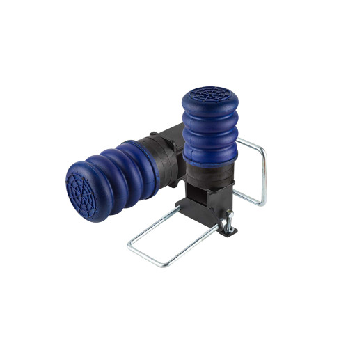 Helper Spring Kit - SumoSprings - OEM Style - 3 in OD - 4 in Tall - Bolt-On - 40 gr - Relocation Bracket / Hardware Included - Polyurethane - Blue Natural - 1400 lb - Trailer Axle - Pair