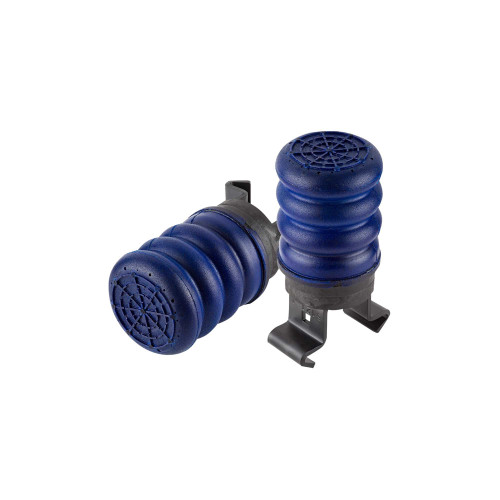 Helper Spring Kit - SumoSprings - OEM Style - 3 in OD - 4 in Tall - Bolt-On - 40 gr - Hardware Included - Polyurethane - Blue Natural - 1400 lb - Trailer Axle - Pair
