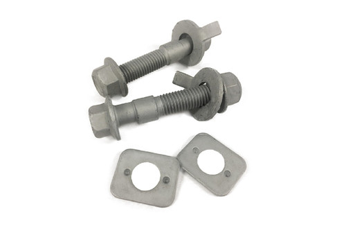 Camber Bolt - Front - 3.695 in Long - 14 mm x 2 Thread - Hex Head - Steel - Zinc Oxide - Ford Mustang 2015-18 - Pair