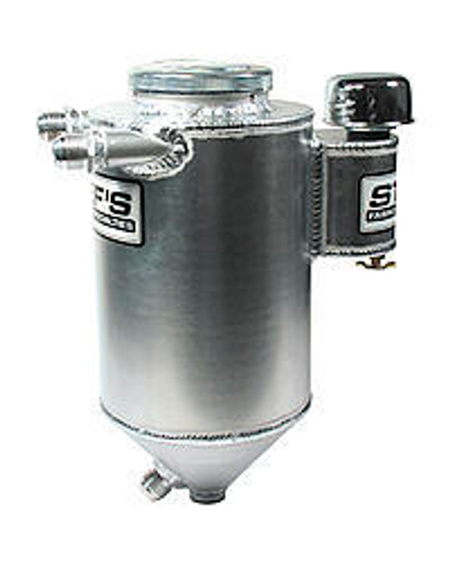 Oil Tank - Dry Sump - 6 qt - 14.75 in Tall x 7 in Diameter - 12 AN Male Inlet - 12 AN Male Outlet - Heater / Mounting Hardware Included - Aluminum - Natural - Kit