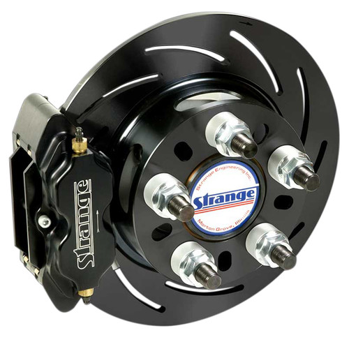 Brake System - Comp S - Rear - 4 Piston Caliper - 13.050 in Slotted Steel Rotor - Offset - Aluminum - Black Anodized - Big Ford - Kit
