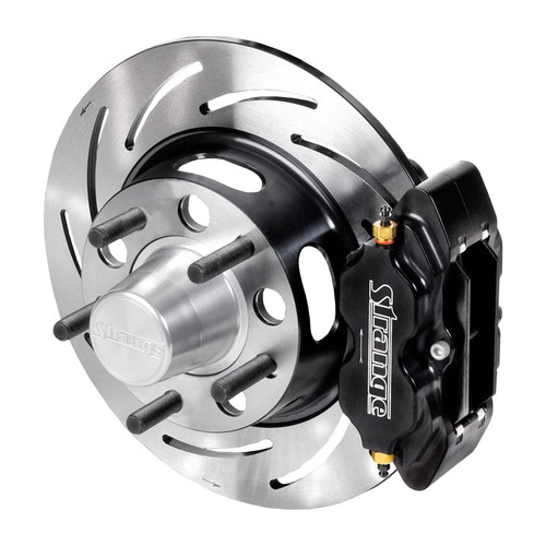 Brake System - Pro Series - Front - 4 Piston Caliper - 11.250 in Slotted Iron Rotor - Offset Hat - Aluminum - GM A-Body / G-Body 1979-88 - Kit