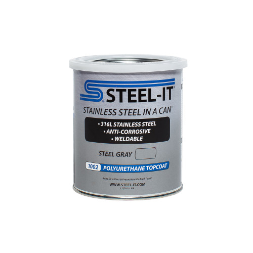 Paint - Stainless Steel in a Can - Urethane - Weldable - Non-Corrosive - Steel Gray - 1 qt Can - Each